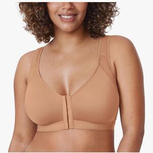 Elegant Tan Front-Closure Bra